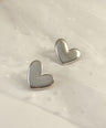 One-tone heart Hoop earrings